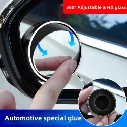 Factory Car Mirror Round Frame WaterProof BlindSpot Suction Cup Mirror 360 Degree Adjustable