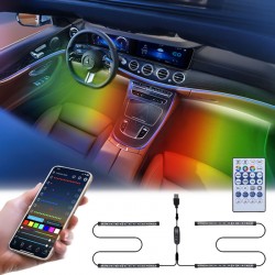Car Led Lights Smart Interior Lights with App Control RGB Inside Car Lights DIDE MODE MOSIC MODE