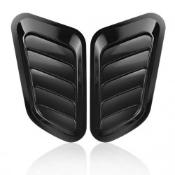 RTS ABS GLOSS BLACK Red Auto Bonnet Vent Cover Air Flow Intake Sticker Car Accessories External