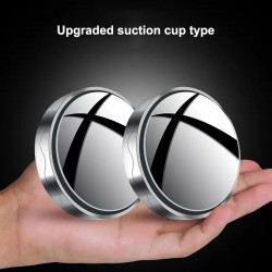 RTS Round Frame WaterProof Blind Spot Mirrrs Car Suction Cup Mount HD Wide-Agle 360 Degree